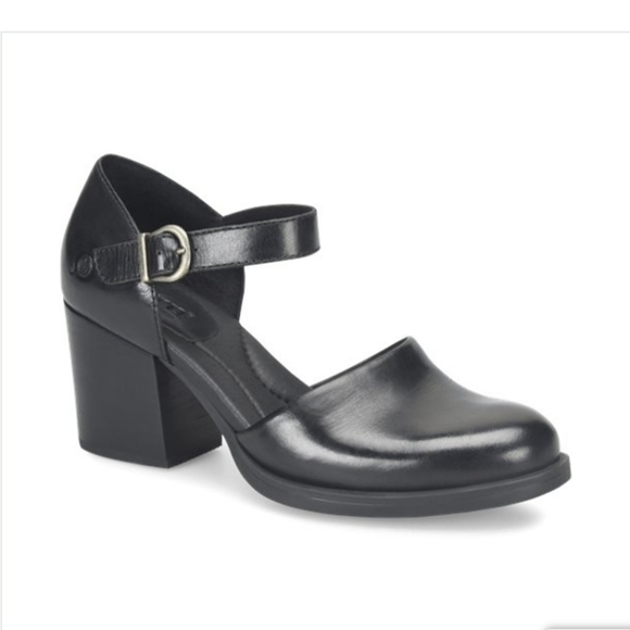 Born Haida Black Block Heel Shoes - Picture 1 of 10